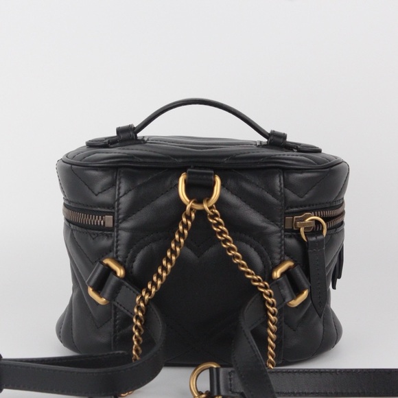 GUCCI Mini Marmont Matelassé Round Back pack - Picture 2 of 4